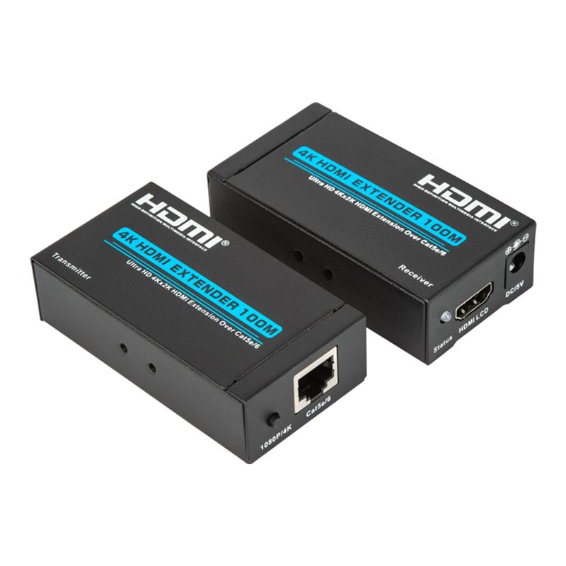 V1.4 4K HDMI- udvidelse 100m over Enkeltcat5e/6 kabel Understøttelse Ultra HD 4K2K/30Hz