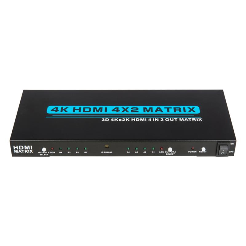 V1.4 4K \/ 30Hz HDMI 4x2 Matrix med EDID Support 3D Ultra HD 4Kx2K