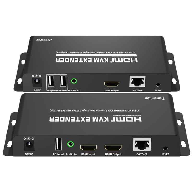 HDMI KVM Extender 150 m over enkelt CAT5e \/ 6 med TCP \/ IP Support Full HD 1080P